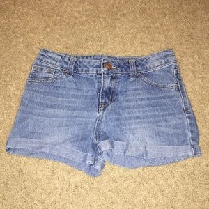 Blue jean shorts